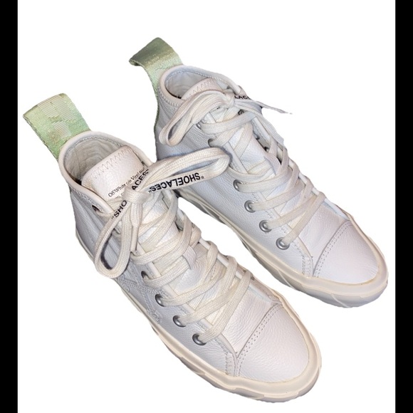 Off-White Virgil Abloh Arrow High Top Sneakers Sz Women’s 37 - Picture 3 of 16